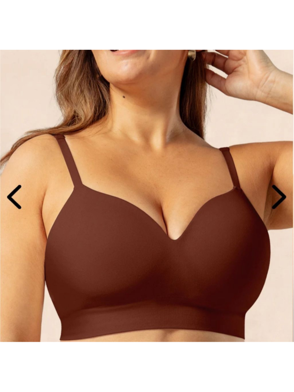 Women's Truekind Brown Wireless Shaping Bra XL